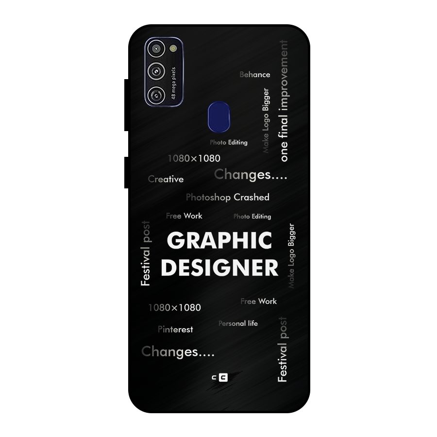 Graphic Designer Struggles Metal Back Case for Galaxy M30s
