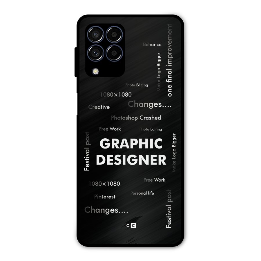 Graphic Designer Struggles Metal Back Case for Galaxy M53 5G