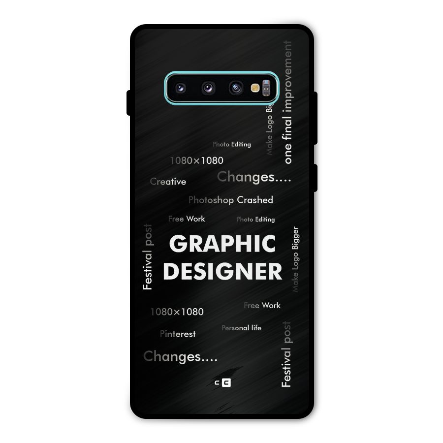 Graphic Designer Struggles Metal Back Case for Galaxy S10 Plus