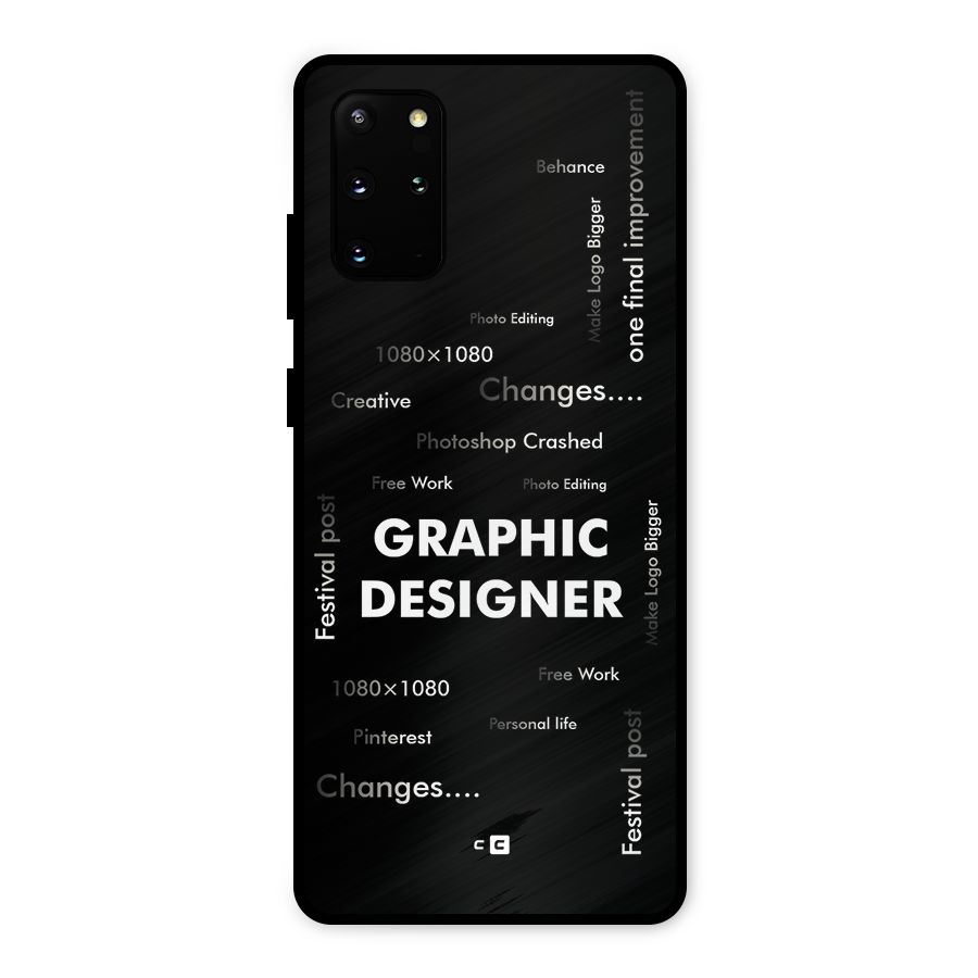 Graphic Designer Struggles Metal Back Case for Galaxy S20 Plus