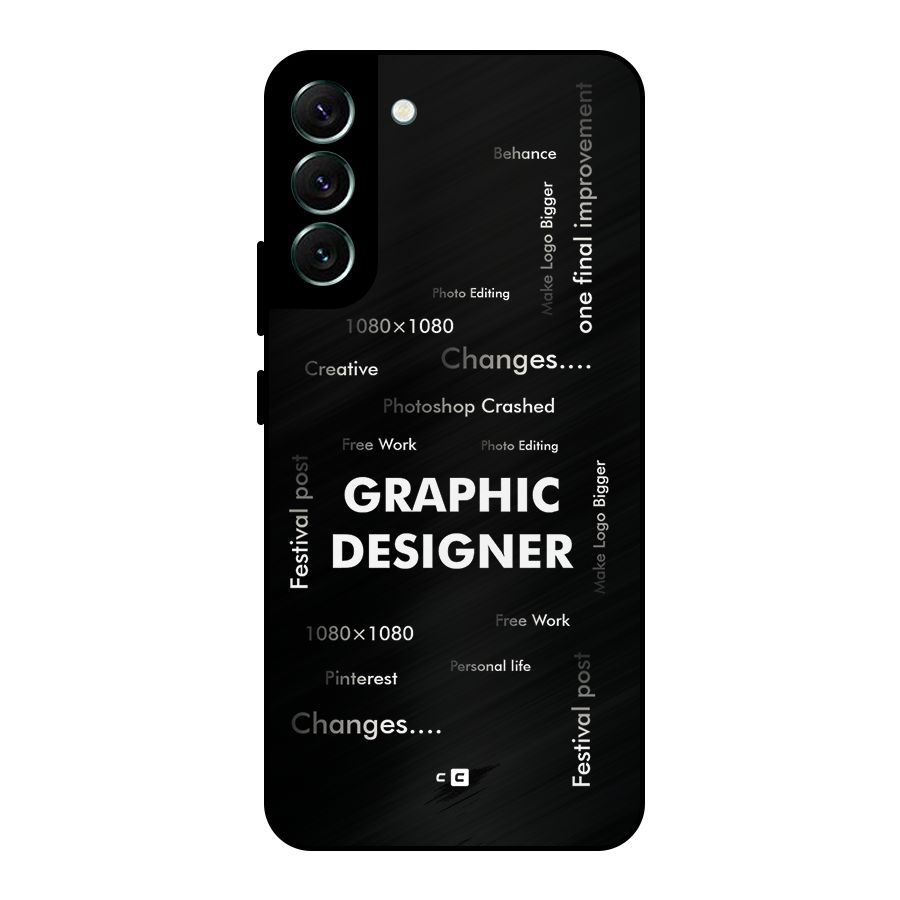 Graphic Designer Struggles Metal Back Case for Galaxy S22 Plus 5G