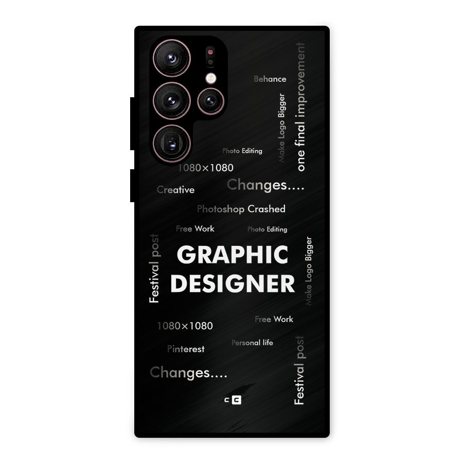 Graphic Designer Struggles Metal Back Case for Galaxy S22 Ultra 5G