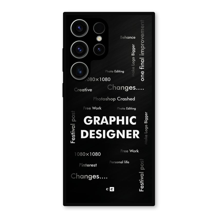 Graphic Designer Struggles Metal Back Case for Galaxy S23 Ultra