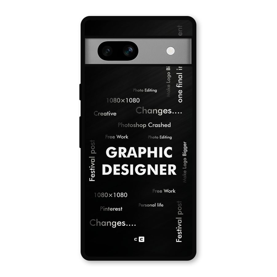 Graphic Designer Struggles Metal Back Case for Google Pixel 7a