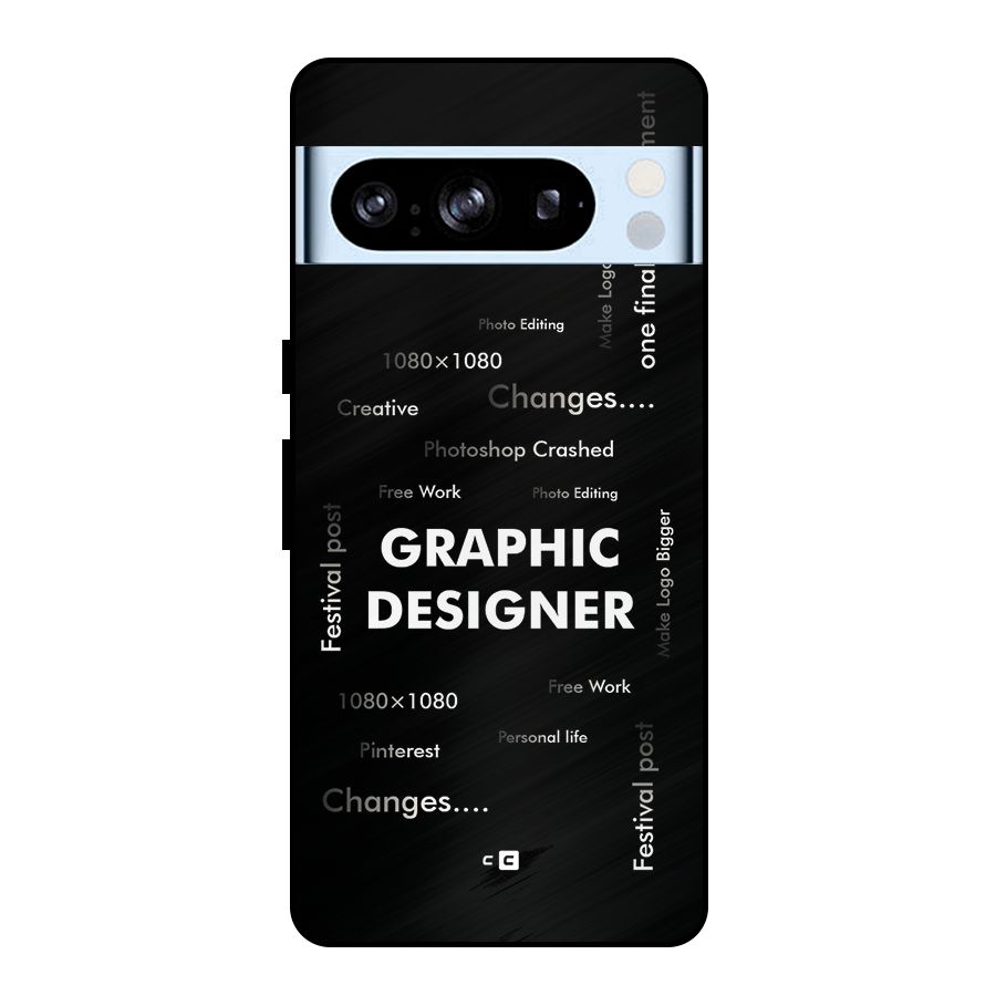 Graphic Designer Struggles Metal Back Case for Google Pixel 8 Pro