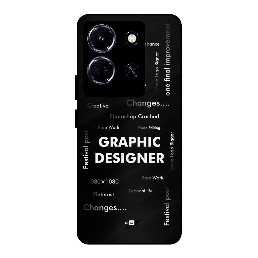 Graphic Designer Struggles Metal Back Case for Infinix Note 30 5G