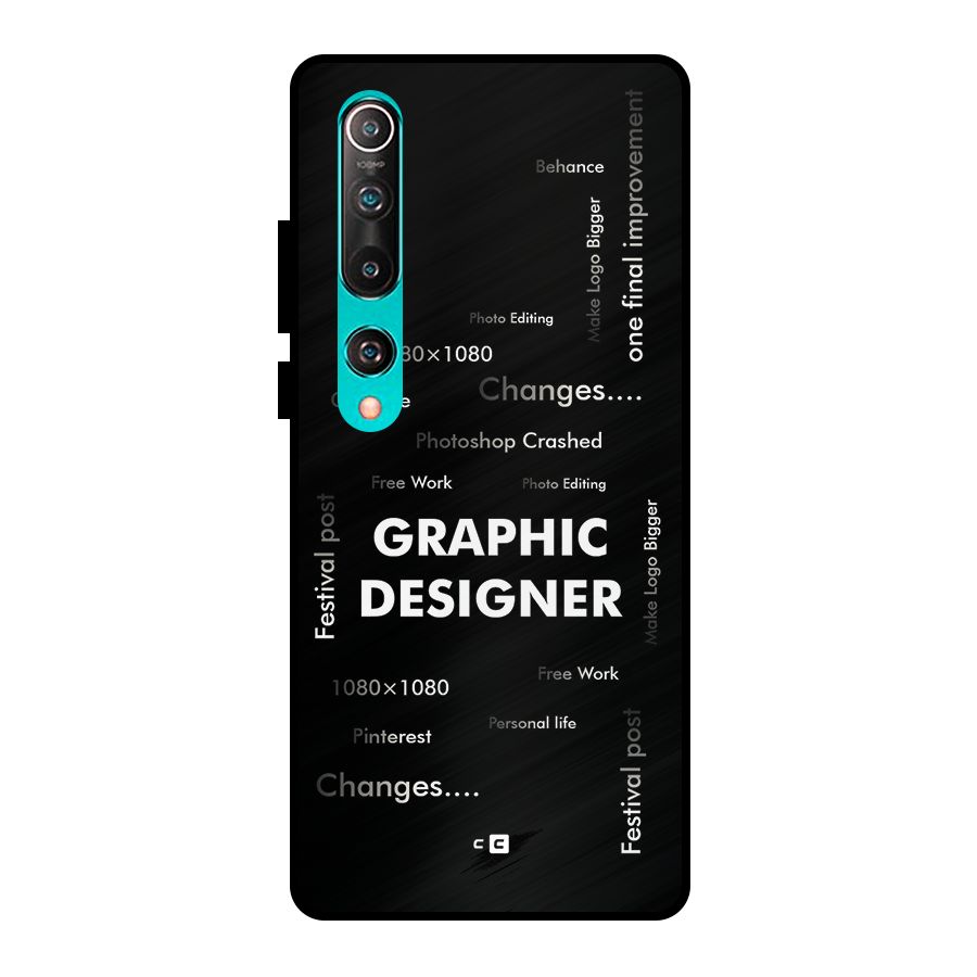 Graphic Designer Struggles Metal Back Case for Mi 10