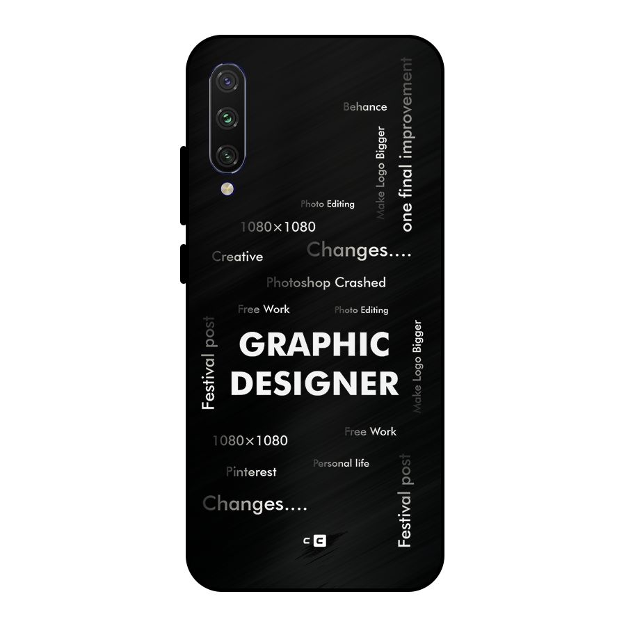 Graphic Designer Struggles Metal Back Case for Mi A3