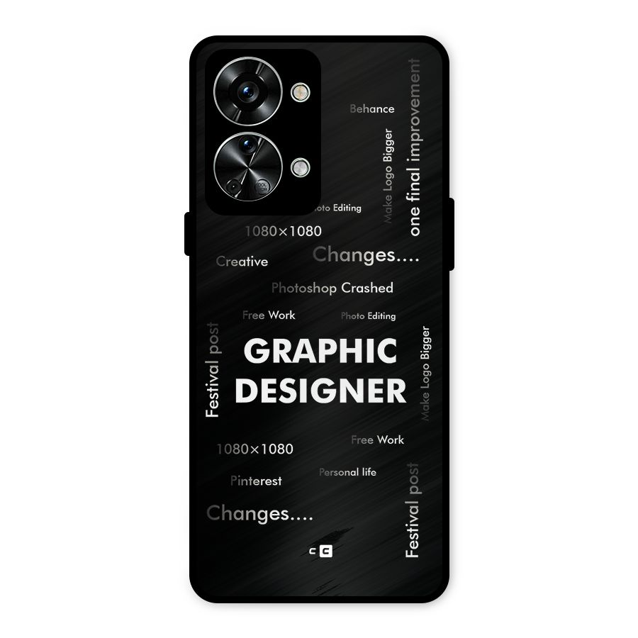 Graphic Designer Struggles Metal Back Case for OnePlus Nord 2T