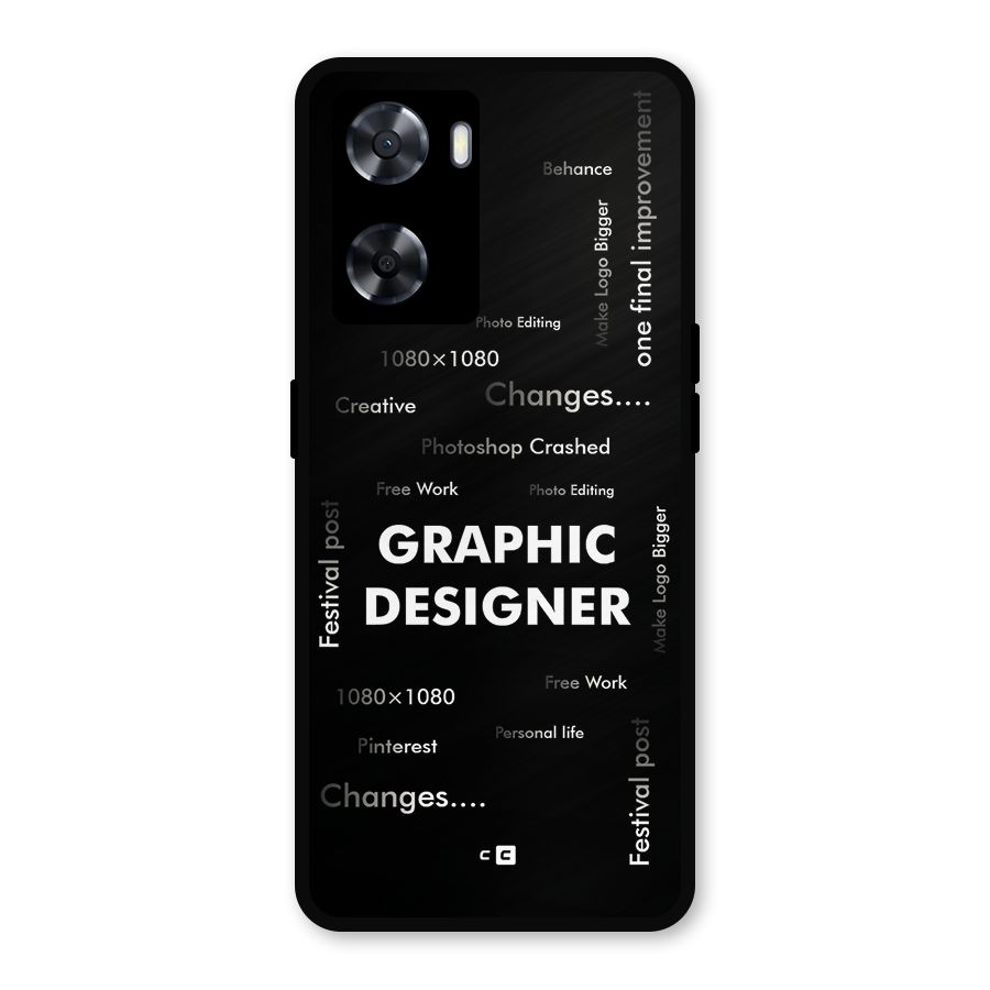 Graphic Designer Struggles Metal Back Case for Oppo A77
