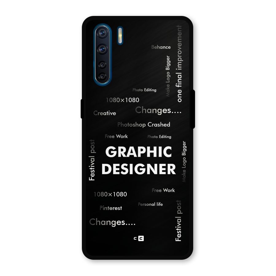 Graphic Designer Struggles Metal Back Case for Oppo F15