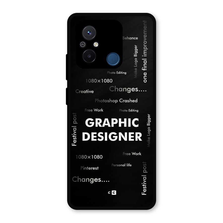 Graphic Designer Struggles Metal Back Case for Poco C55