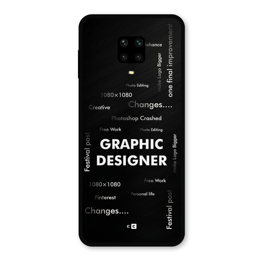 Graphic Designer Struggles Metal Back Case for Poco M2