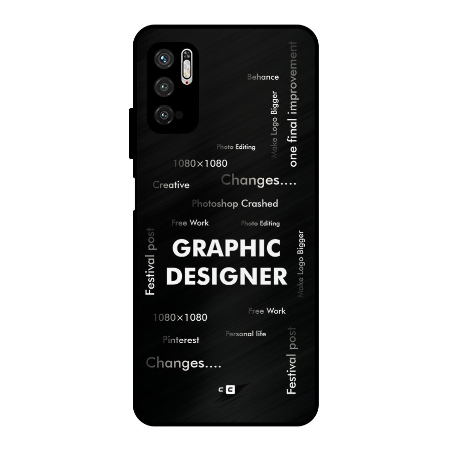 Graphic Designer Struggles Metal Back Case for Poco M3 Pro 5G