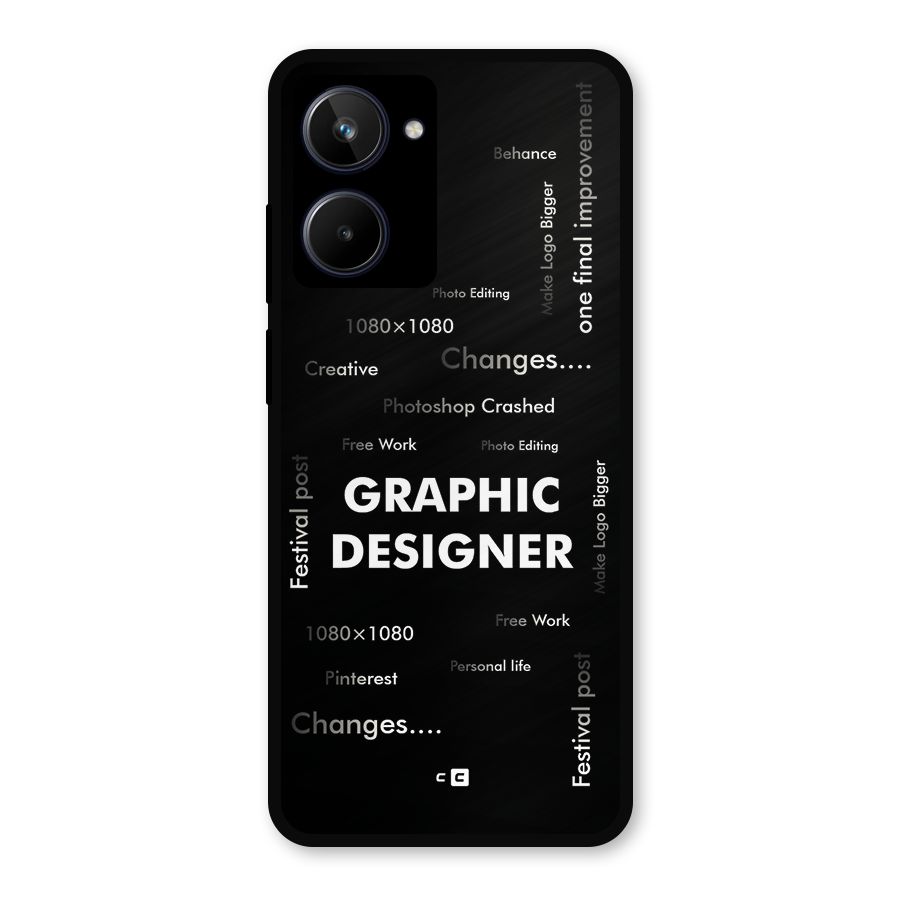Graphic Designer Struggles Metal Back Case for Realme 10