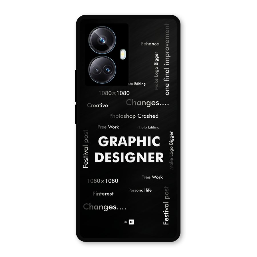 Graphic Designer Struggles Metal Back Case for Realme 10 Pro Plus