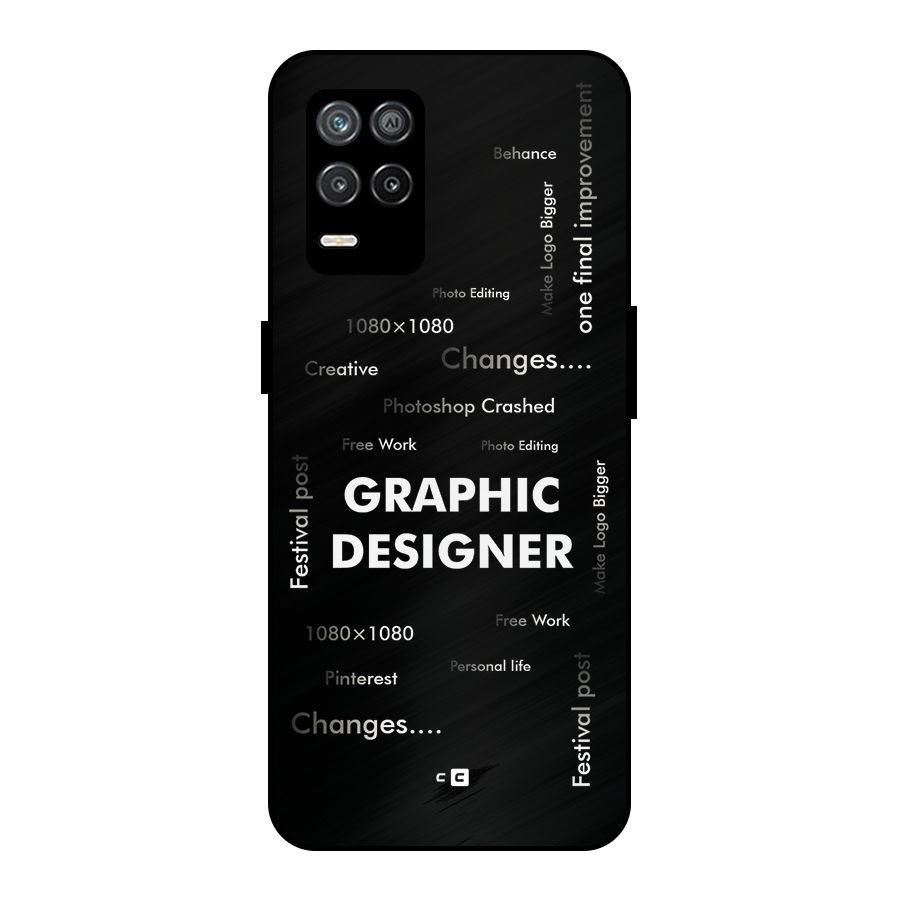 Graphic Designer Struggles Metal Back Case for Realme 8 5G