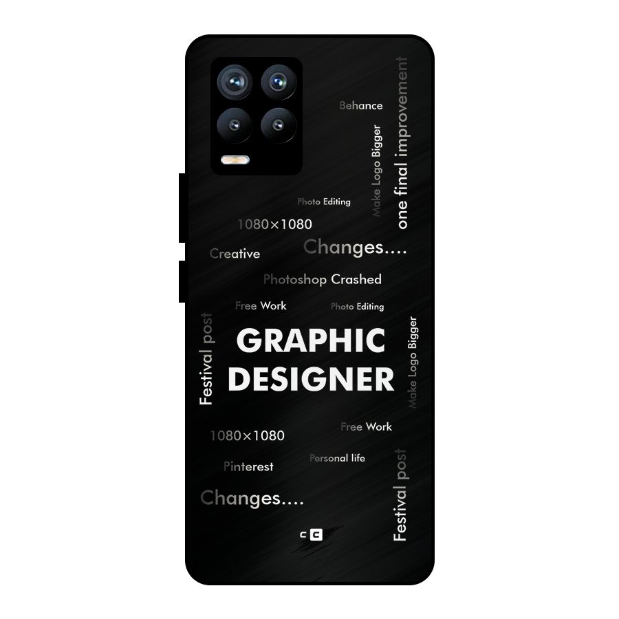 Graphic Designer Struggles Metal Back Case for Realme 8 Pro