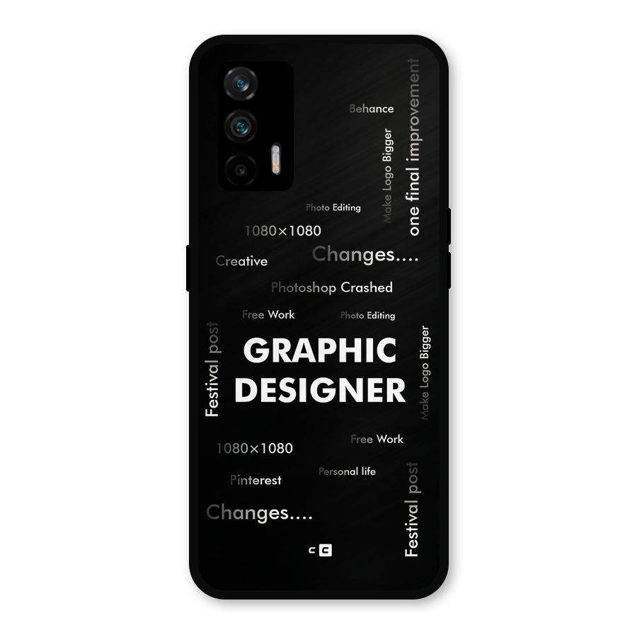 Graphic Designer Struggles Metal Back Case for Realme GT 5G