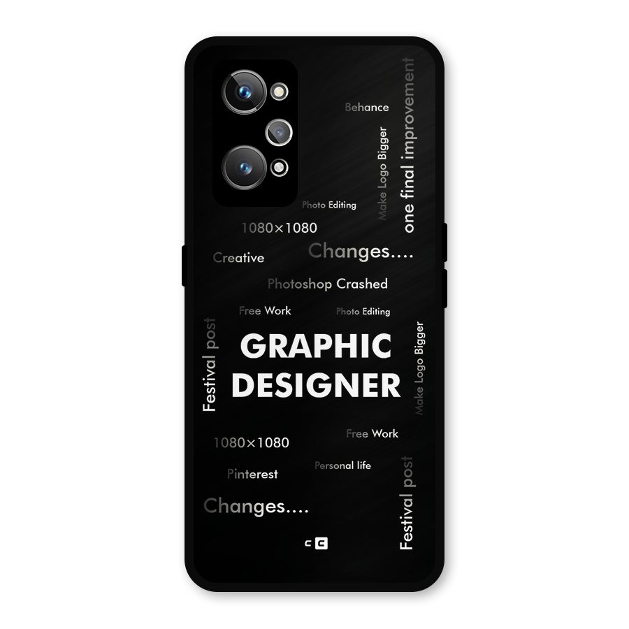 Graphic Designer Struggles Metal Back Case for Realme GT Neo2