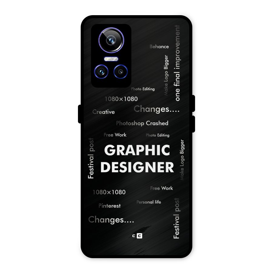 Graphic Designer Struggles Metal Back Case for Realme GT Neo 3