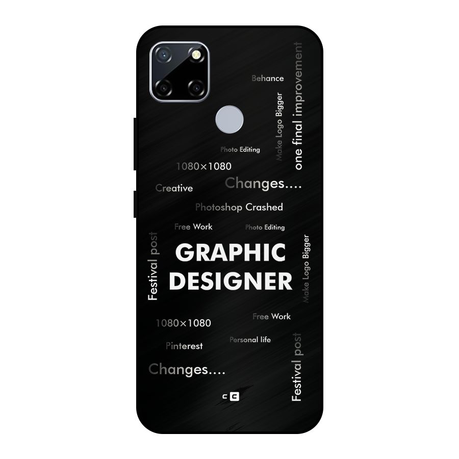 Graphic Designer Struggles Metal Back Case for Realme Narzo 30A