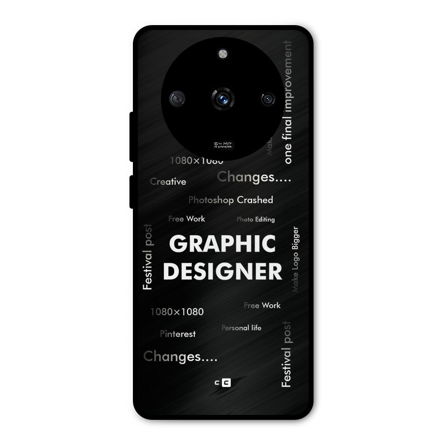 Graphic Designer Struggles Metal Back Case for Realme Narzo 60 5G