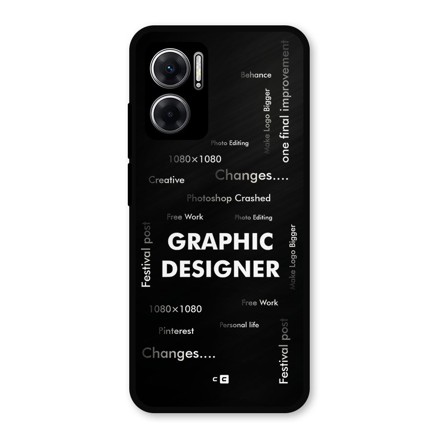 Graphic Designer Struggles Metal Back Case for Redmi 11 Prime 5G