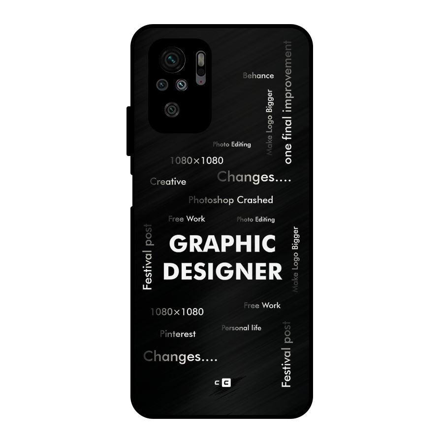 Graphic Designer Struggles Metal Back Case for Redmi Note 11 SE