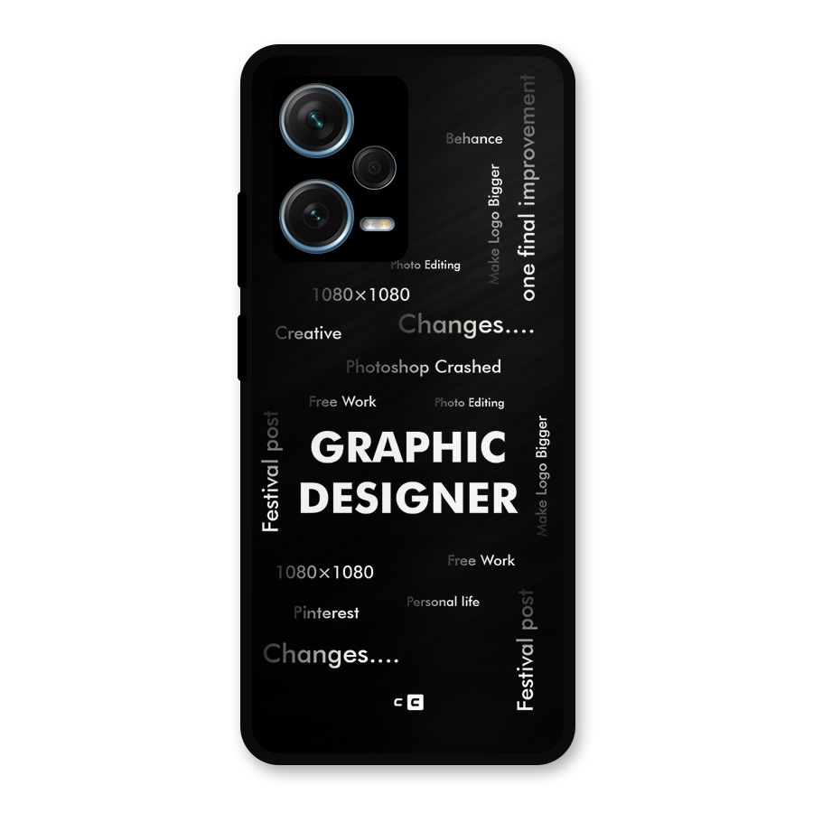 Graphic Designer Struggles Metal Back Case for Redmi Note 12 Pro Plus 5G