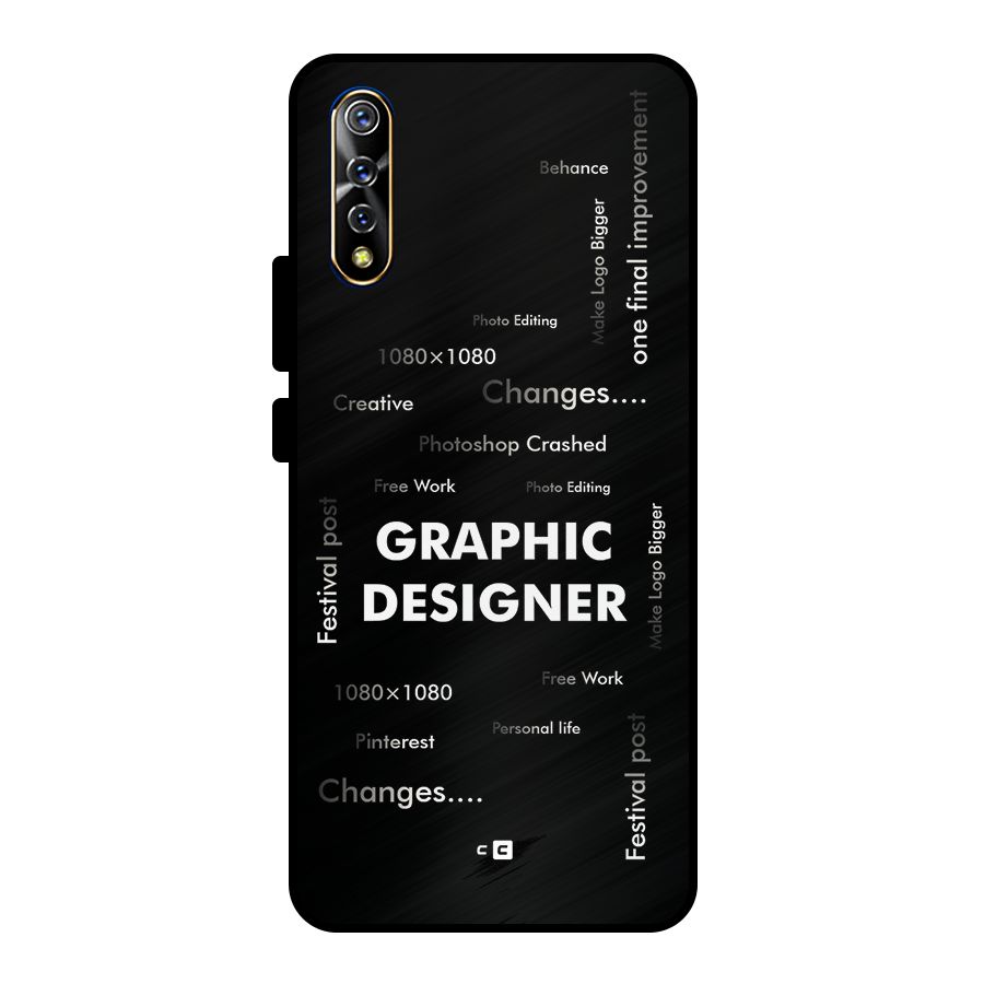 Graphic Designer Struggles Metal Back Case for Vivo S1