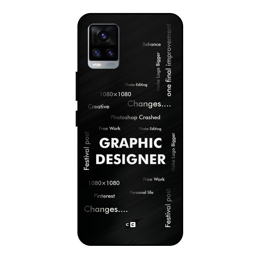 Graphic Designer Struggles Metal Back Case for Vivo V20