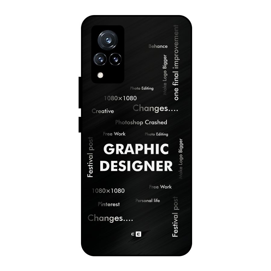 Graphic Designer Struggles Metal Back Case for Vivo V21 5G