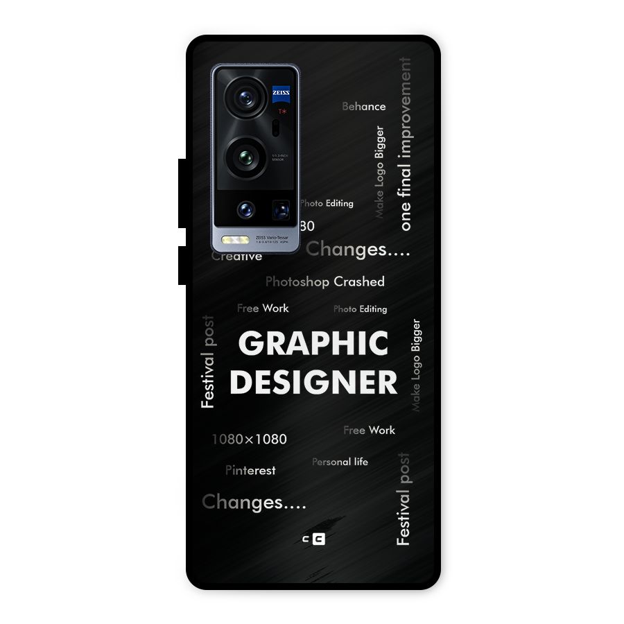 Graphic Designer Struggles Metal Back Case for Vivo X60 Pro Plus