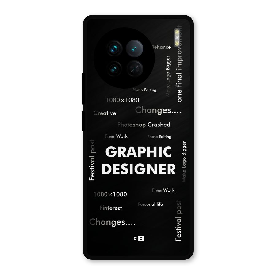 Graphic Designer Struggles Metal Back Case for Vivo X90