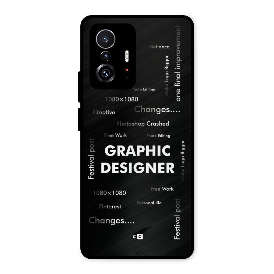 Graphic Designer Struggles Metal Back Case for Xiaomi 11T Pro