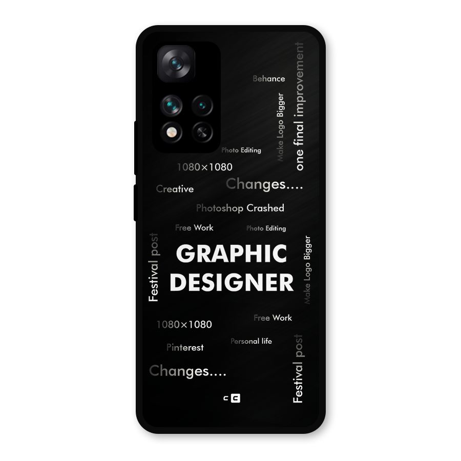 Graphic Designer Struggles Metal Back Case for Xiaomi 11i Hypercharge 5G