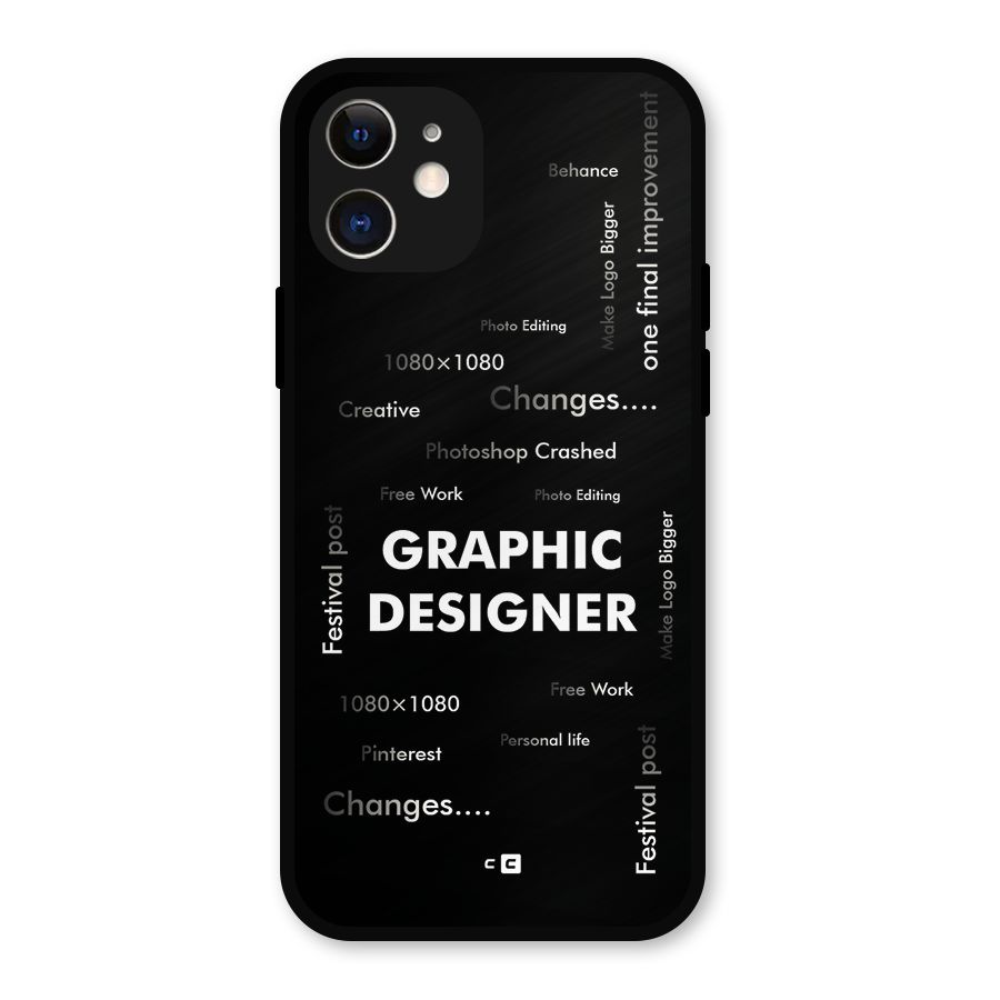 Graphic Designer Struggles Metal Back Case for iPhone 12
