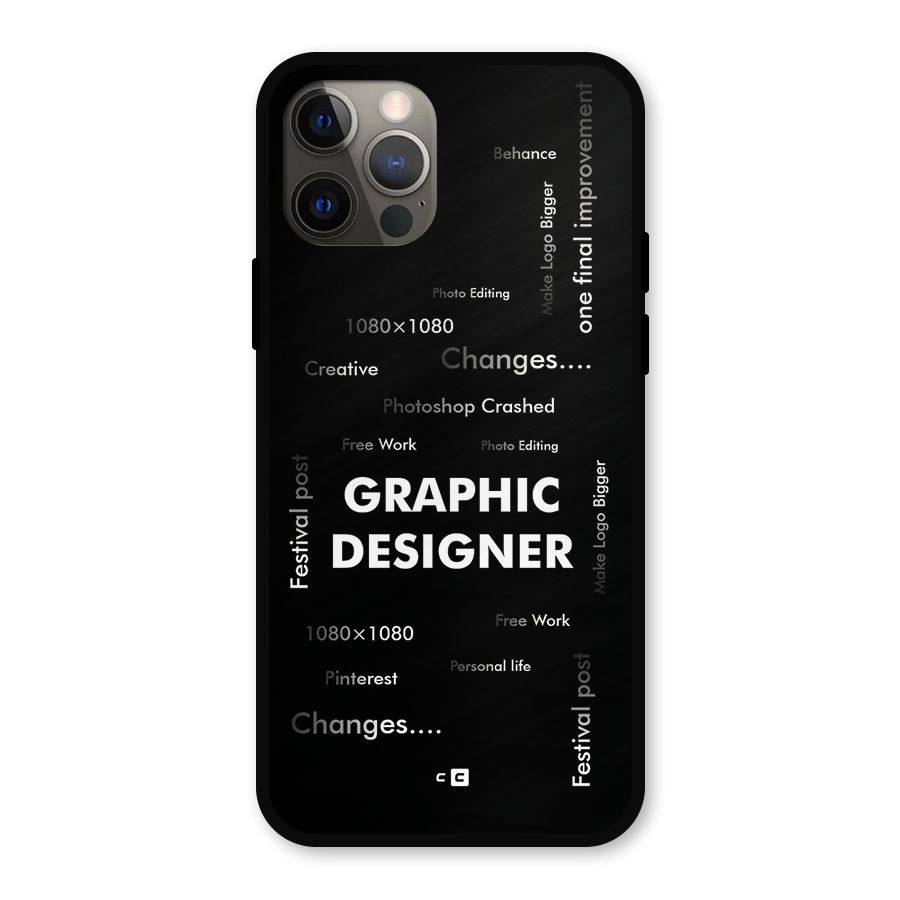 Graphic Designer Struggles Metal Back Case for iPhone 12 Pro