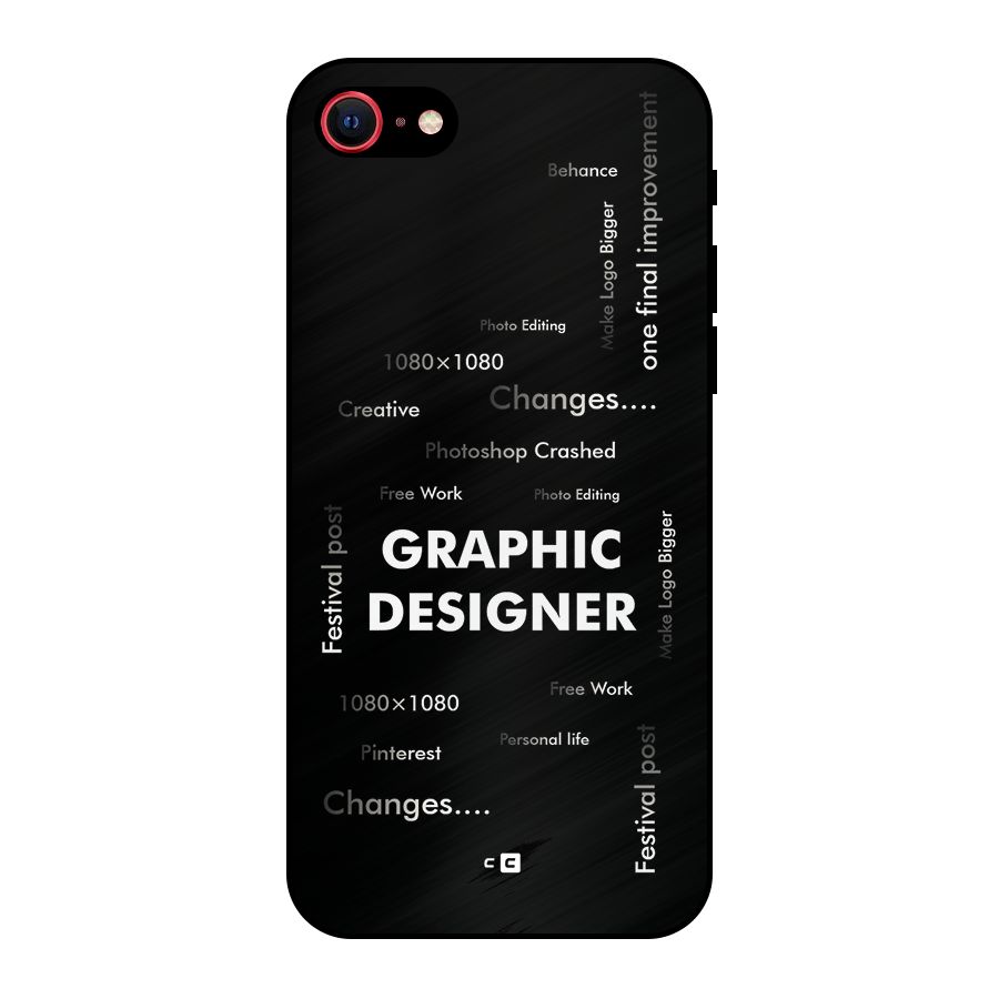 Graphic Designer Struggles Metal Back Case for iPhone 8