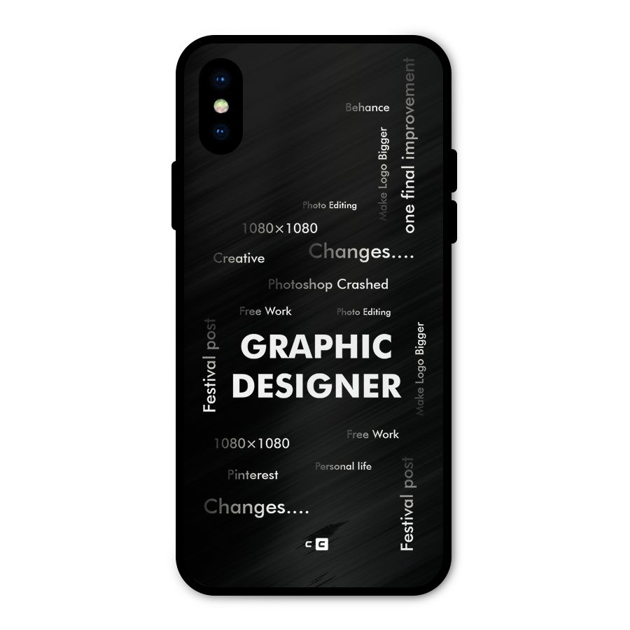 Graphic Designer Struggles Metal Back Case for iPhone X