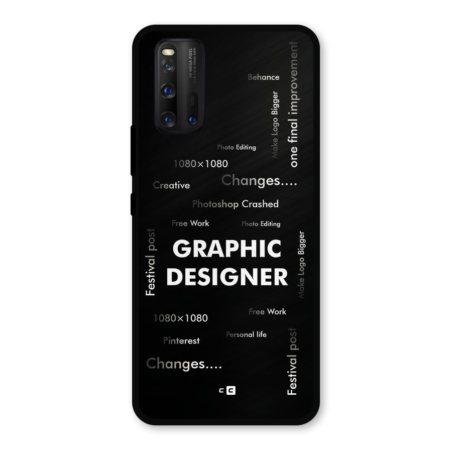 Graphic Designer Struggles Metal Back Case for iQOO 3