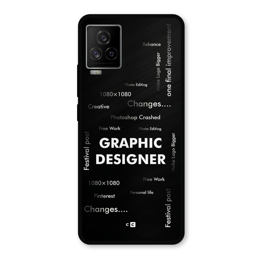 Graphic Designer Struggles Metal Back Case for iQOO 7 Legend 5G