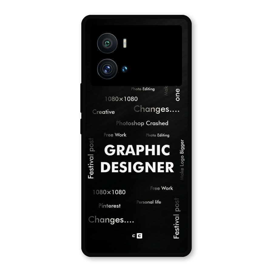 Graphic Designer Struggles Metal Back Case for iQOO 9 Pro