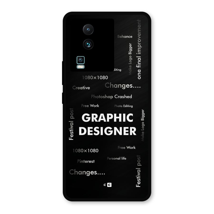Graphic Designer Struggles Metal Back Case for iQOO Neo 7