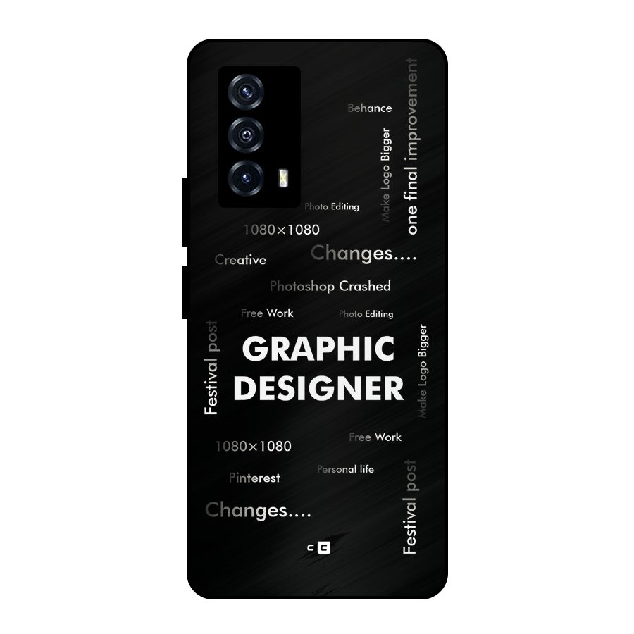 Graphic Designer Struggles Metal Back Case for iQOO Z5