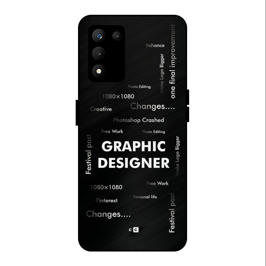 Graphic Designer Struggles Metal Back Case for realme 9 5G SE