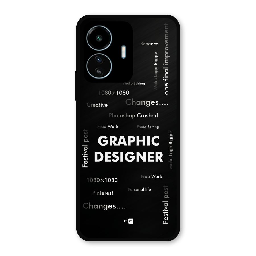 Graphic Designer Struggles Metal Back Case for vivo iQOO Z6 Lite 5G