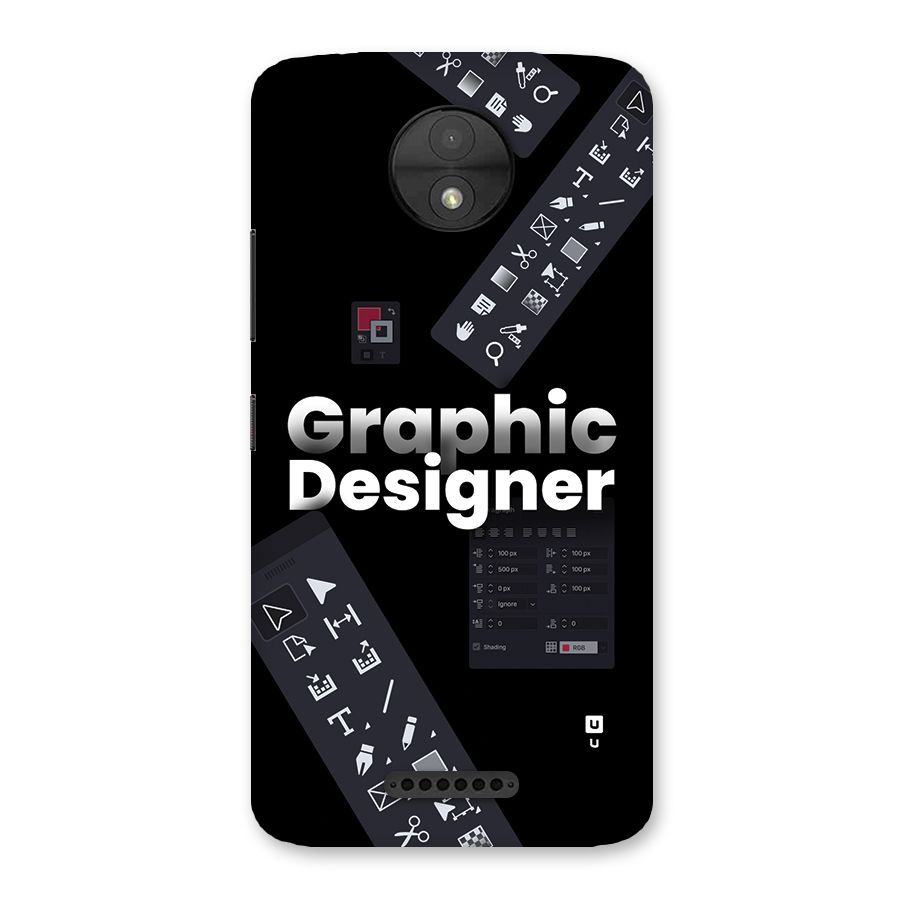 Graphic Designer Tools Back Case for Moto C