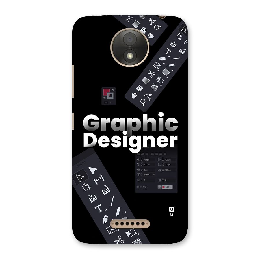 Graphic Designer Tools Back Case for Moto C Plus